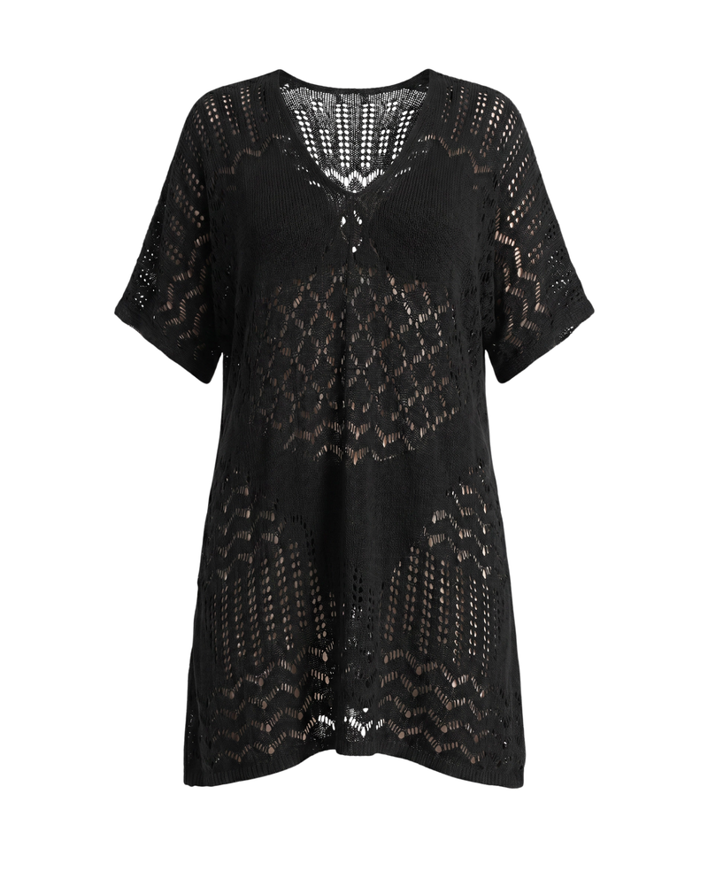 Striped Knit Cover-Up