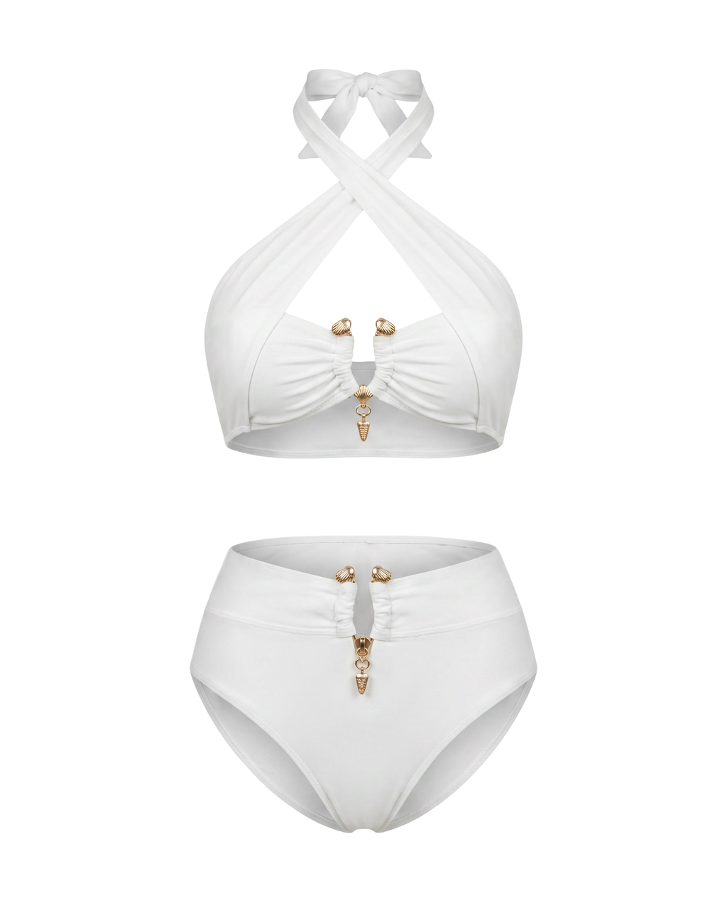 Snake Print High Waist Bikini