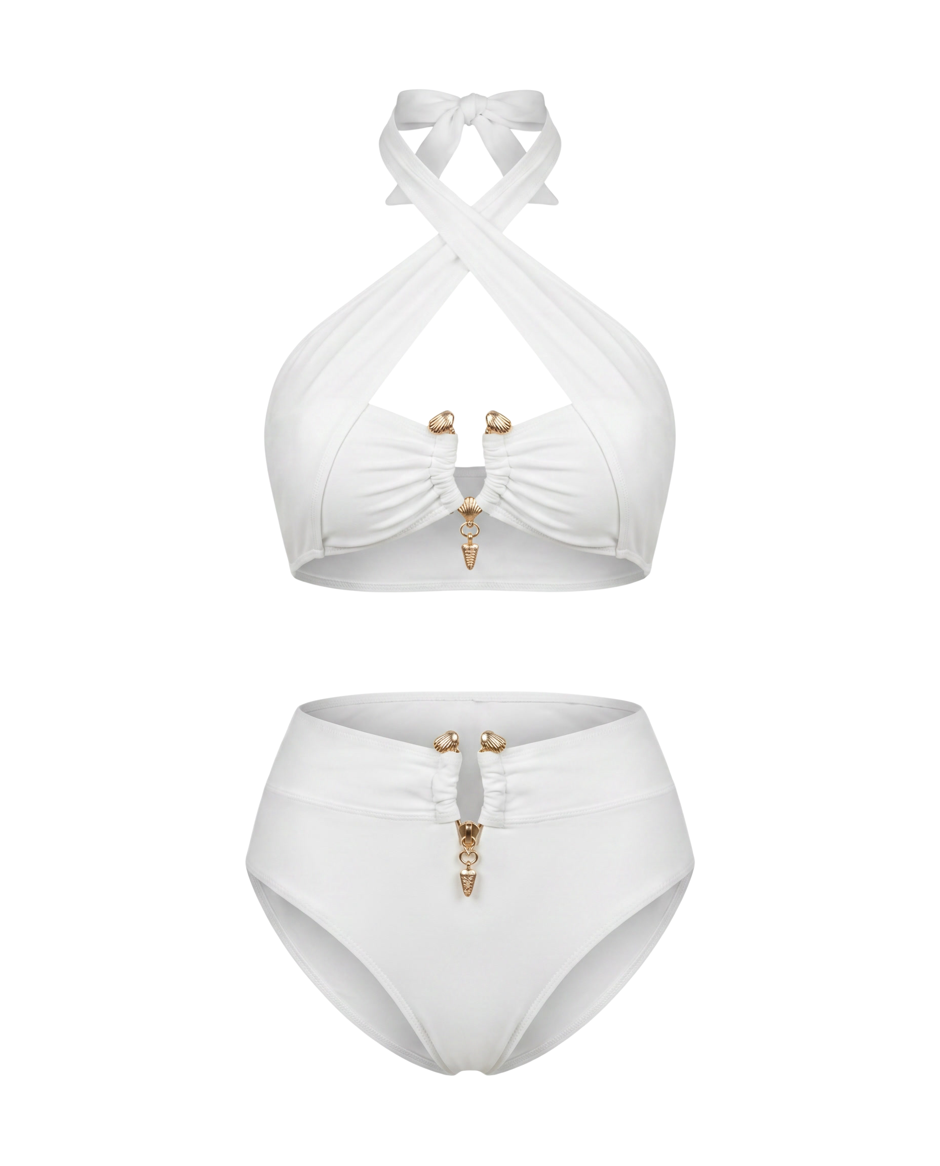 Snake Print High Waist Bikini