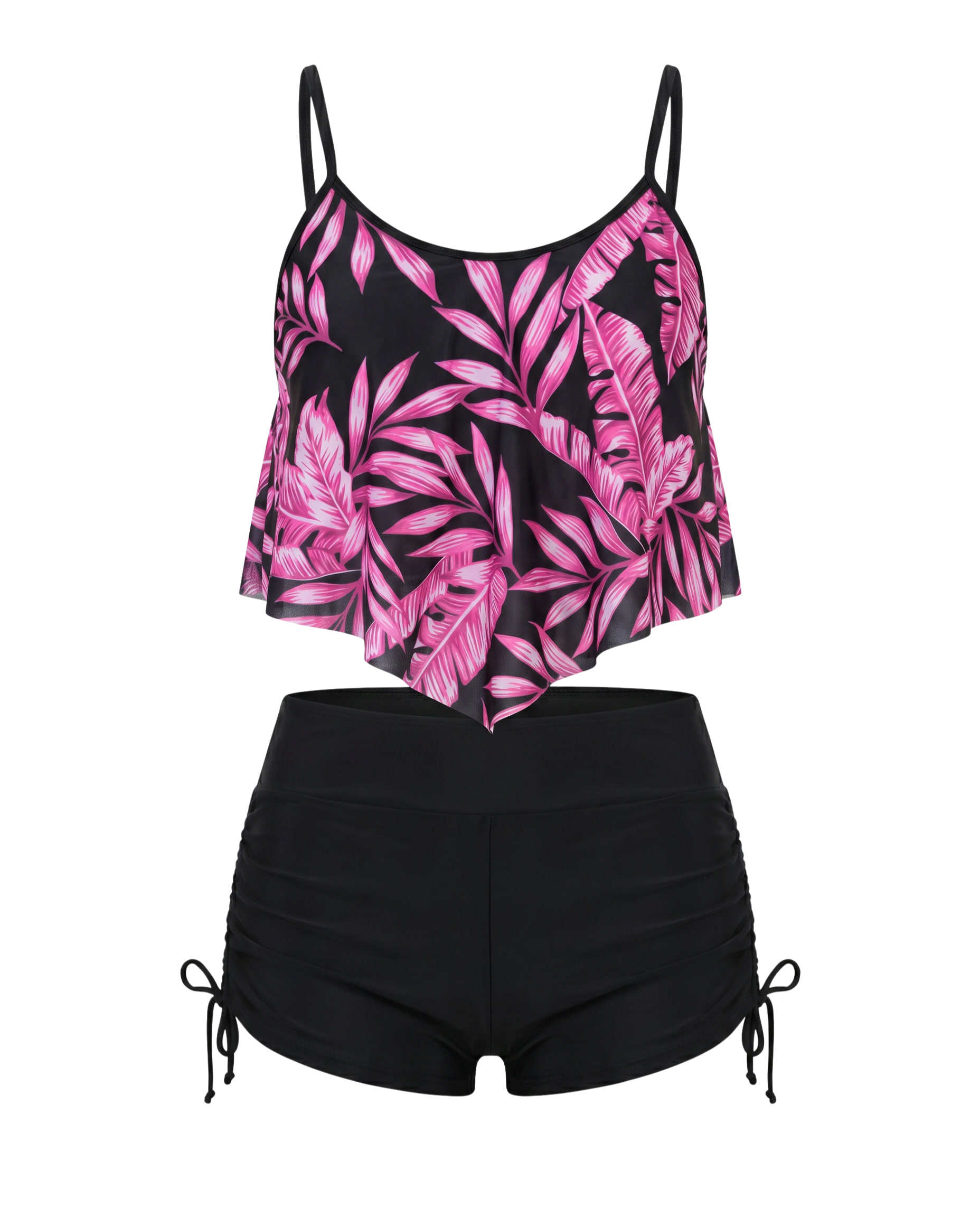 Ruffled Suspender Swimsuit