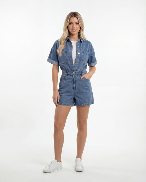 Blue Print Jumpsuit