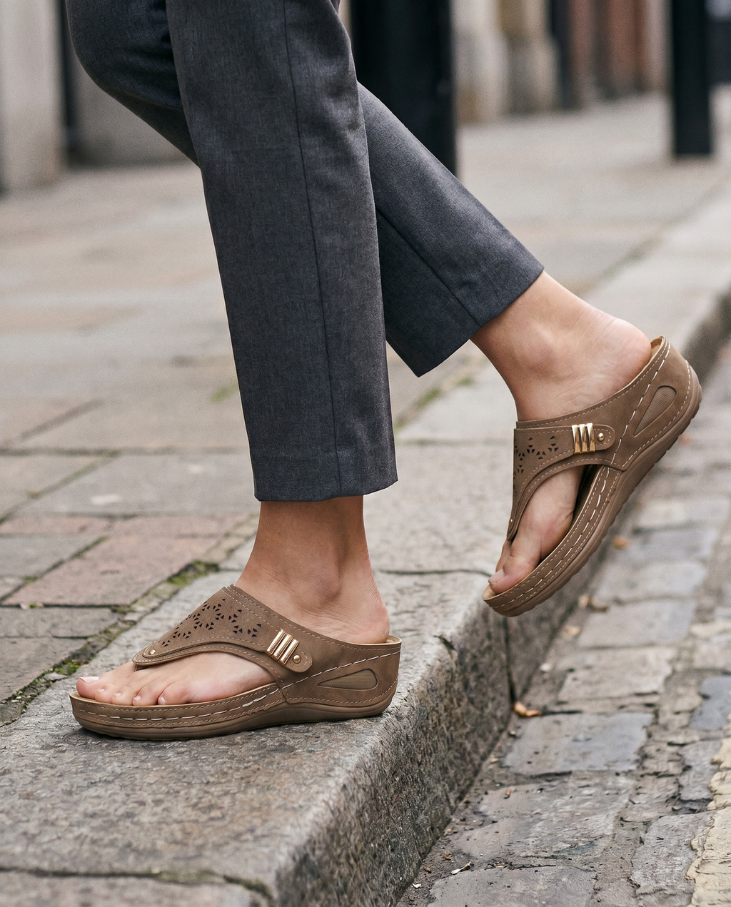 Wedge Herringbone Sandals