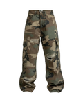 Distressed Camo Cargo Pants
