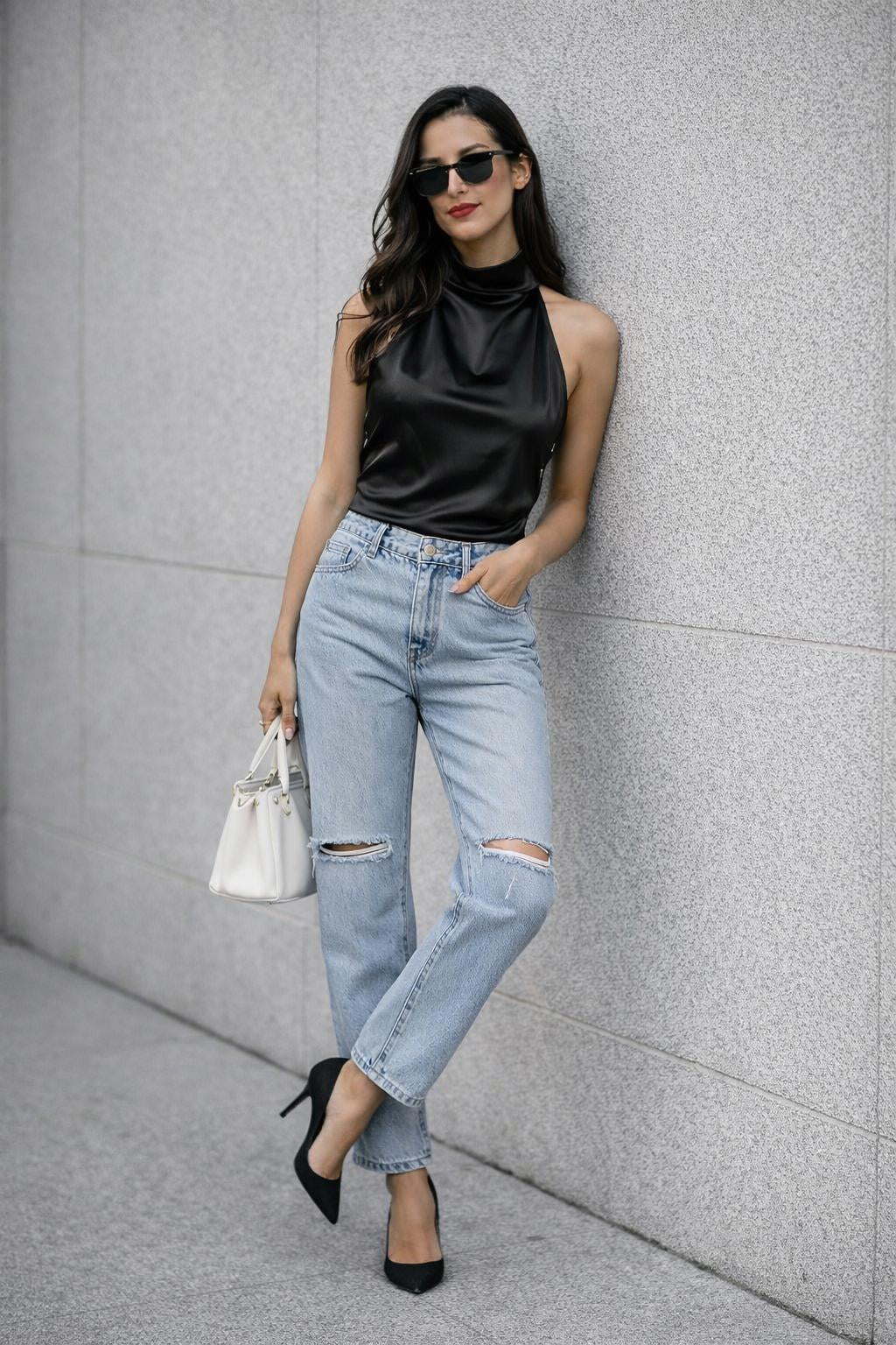 Midnight Backless Top