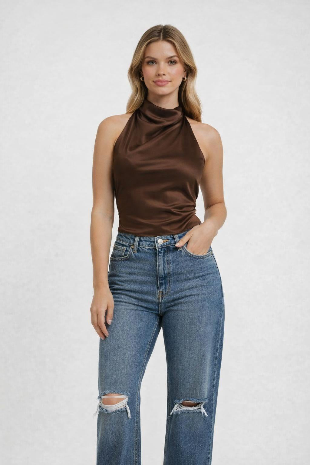 Midnight Backless Top