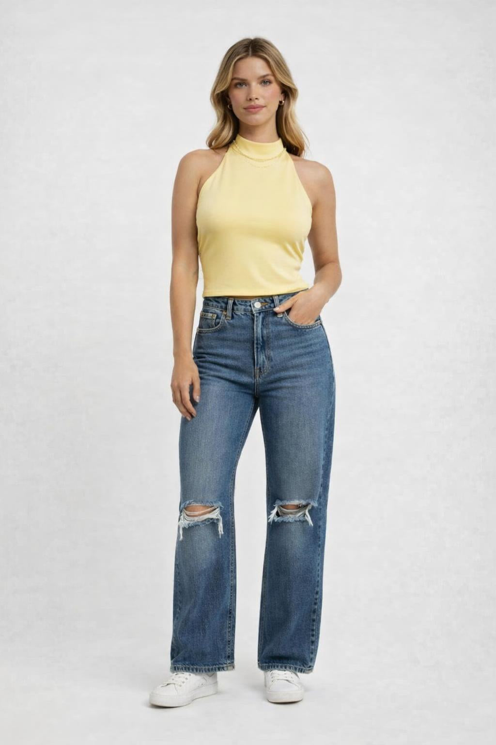 Midnight Backless Top