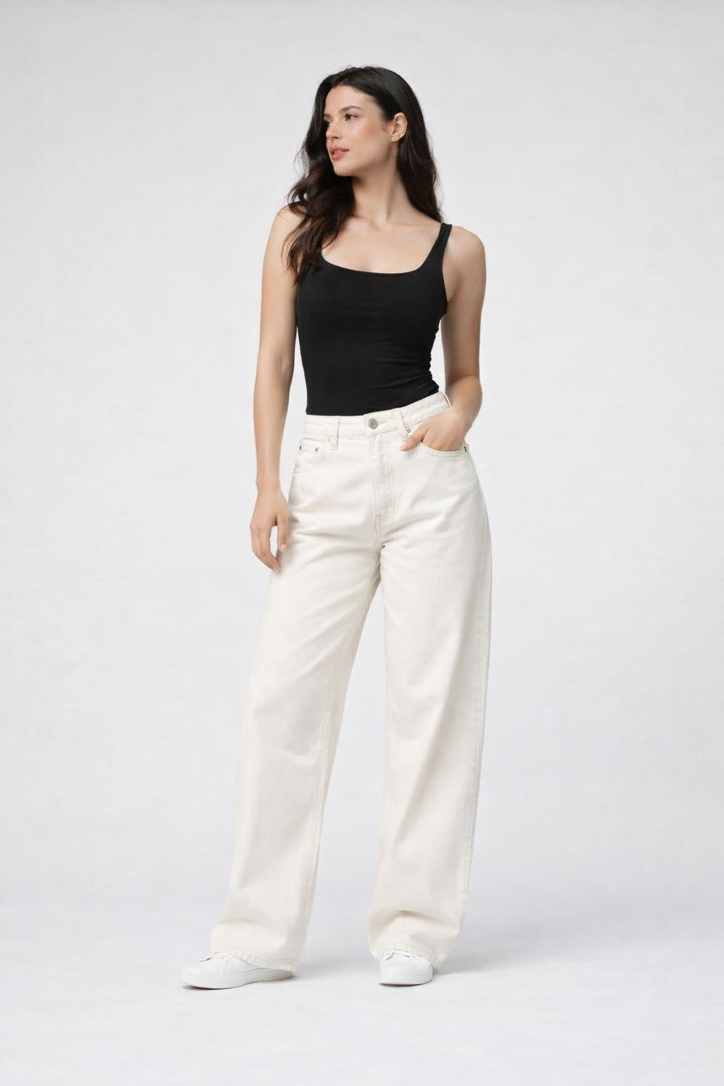 Ivory Straight Jeans