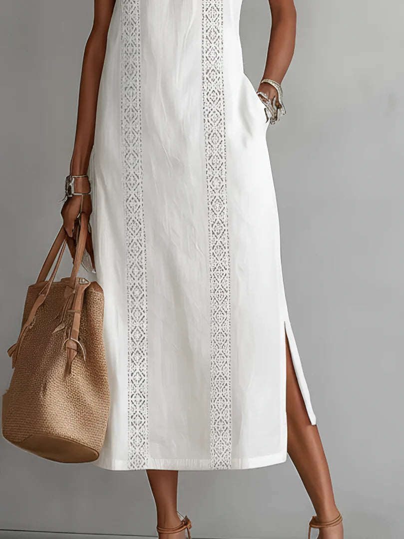 White Linen Dress