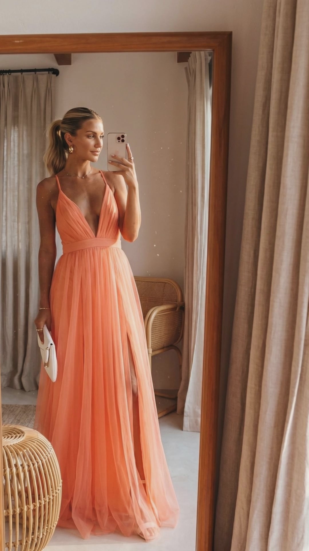 Coral Fade Dress