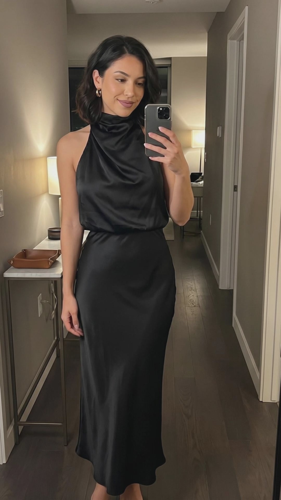 Satin Curtain Dress