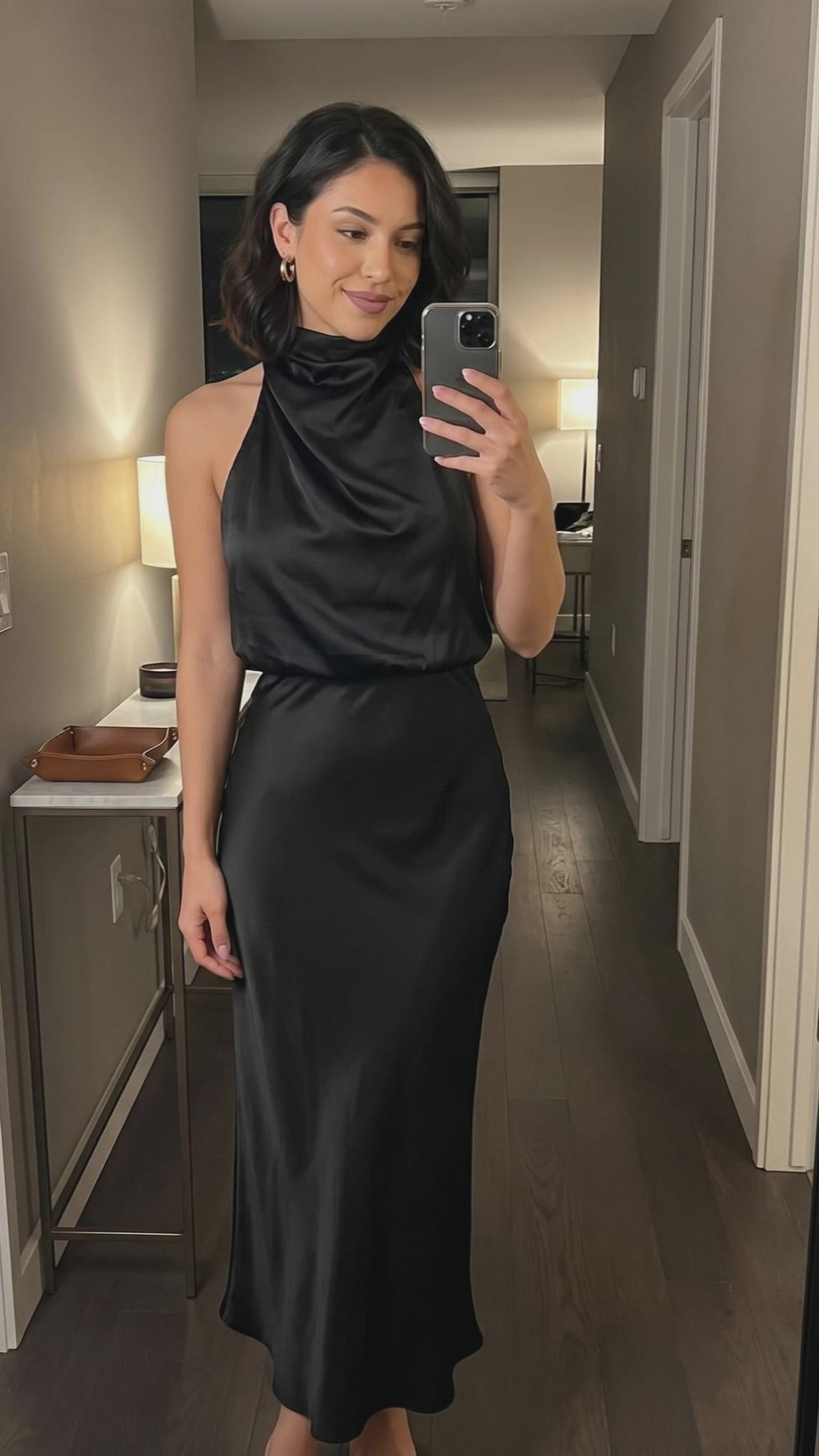 Satin Curtain Dress